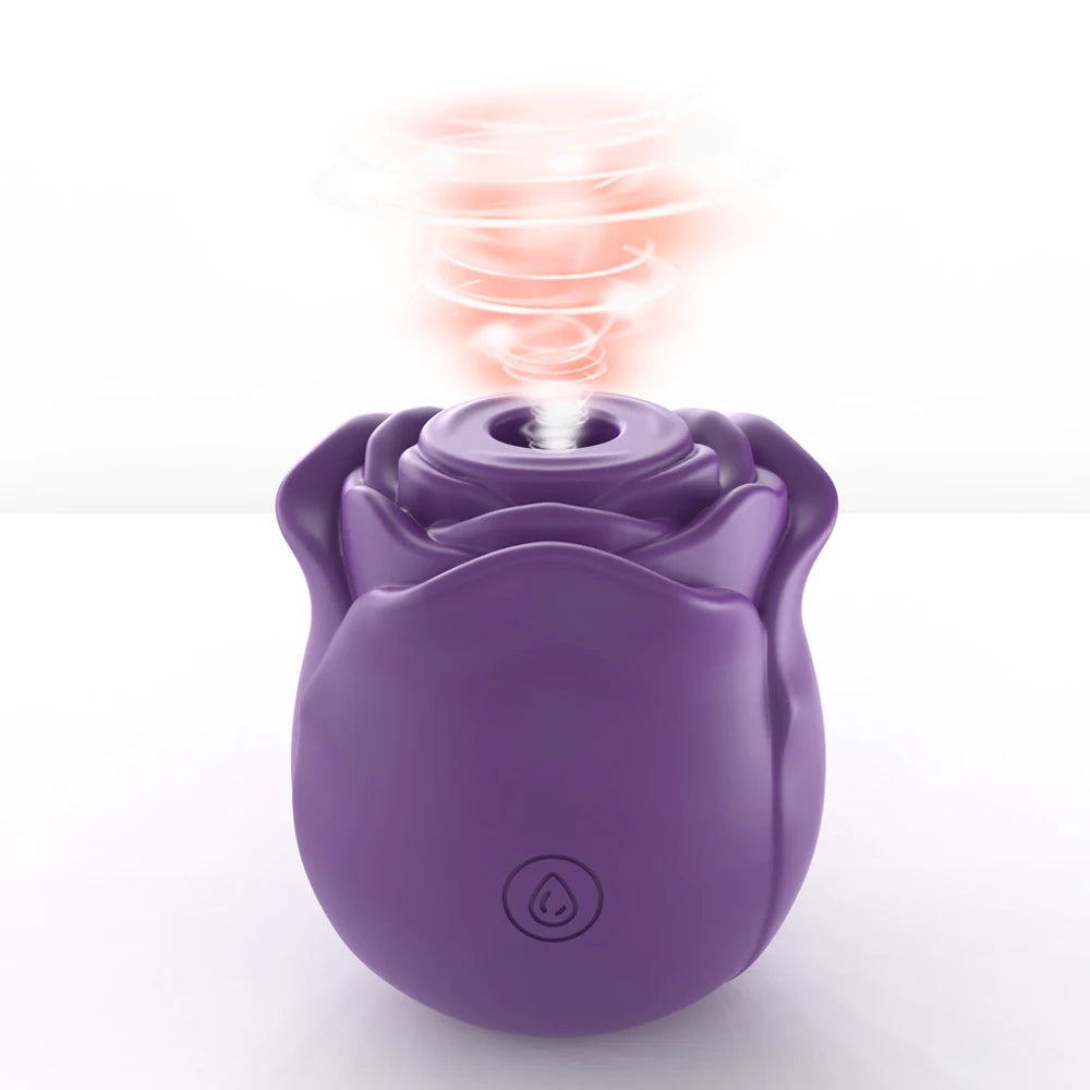 1PC Rose Flower 2 In 1 Vibrator Sucking Beating Nipple Clitoral Stimulator Powerful G-spot Vaginal Vibrator Sex Toys for Women EROCIT