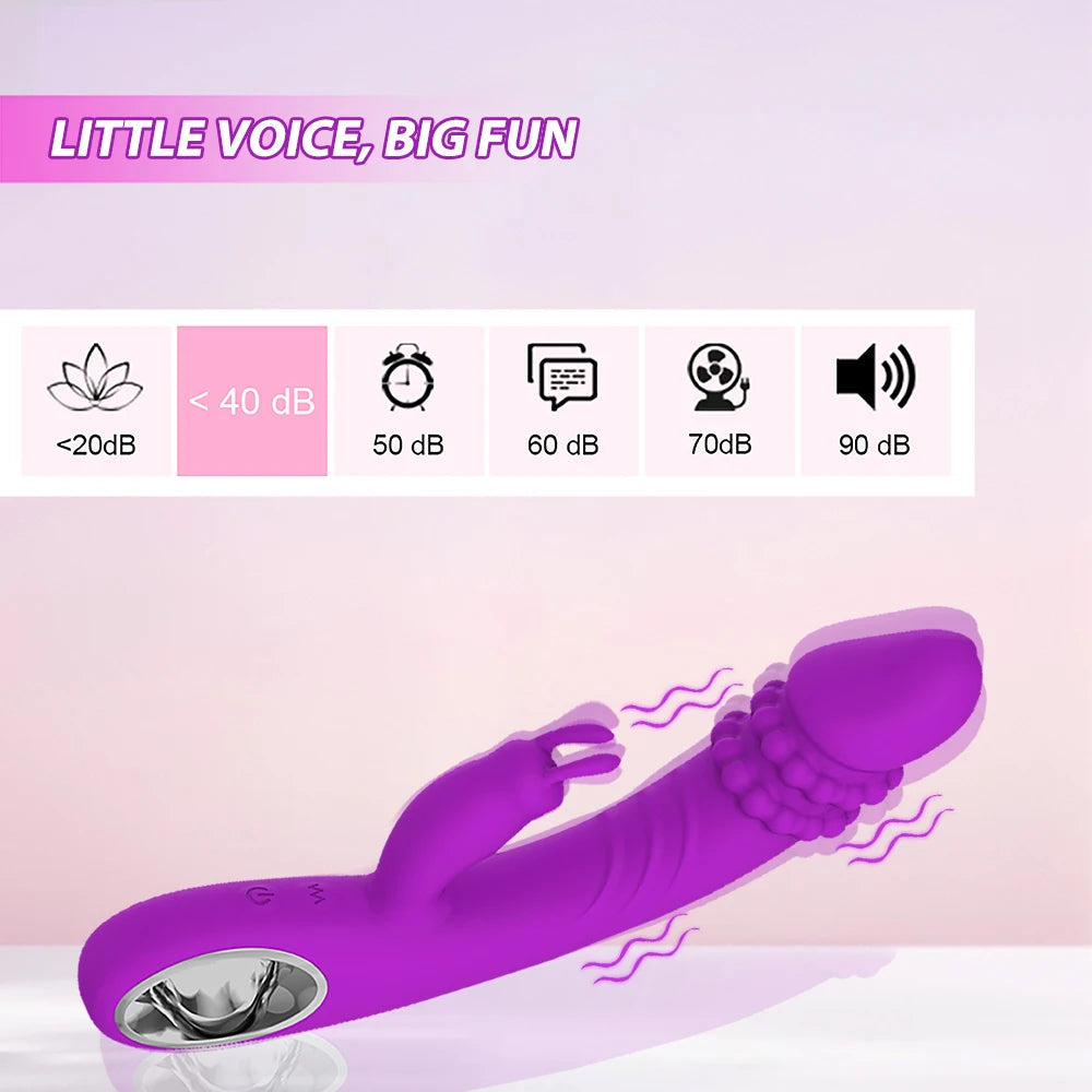 Powerful Rabbit Vibrator for Women G Spot Clitoris Stimulator Vagina Nipple Massage Dildo Masturbation Adults Sex Toy for Female EROCIT