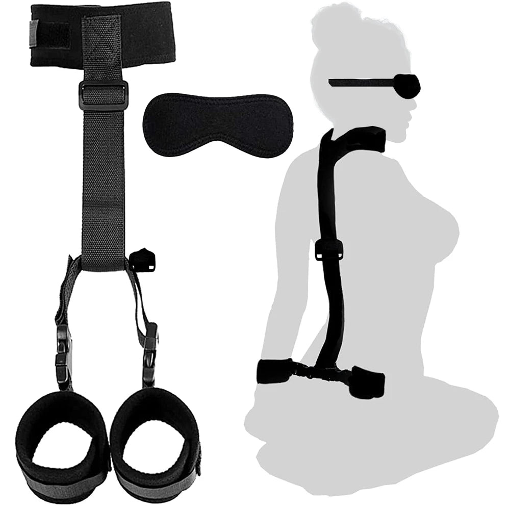 S&M Bed Bondage BDSM Bondage Kits Erotic Toy Restraint Set Sex Toys For Women Couple Binding Whip Anal Plug Handcuffs Adult Game EROCIT