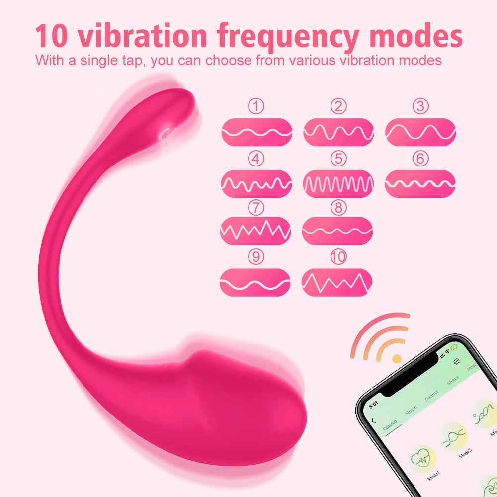 Wireless Vibration Love Egg Vibrator Vaginal G Spot Vibrating Stimulator Wearable Bluetooth APP Control Sex Toys For Adult Women EROCIT