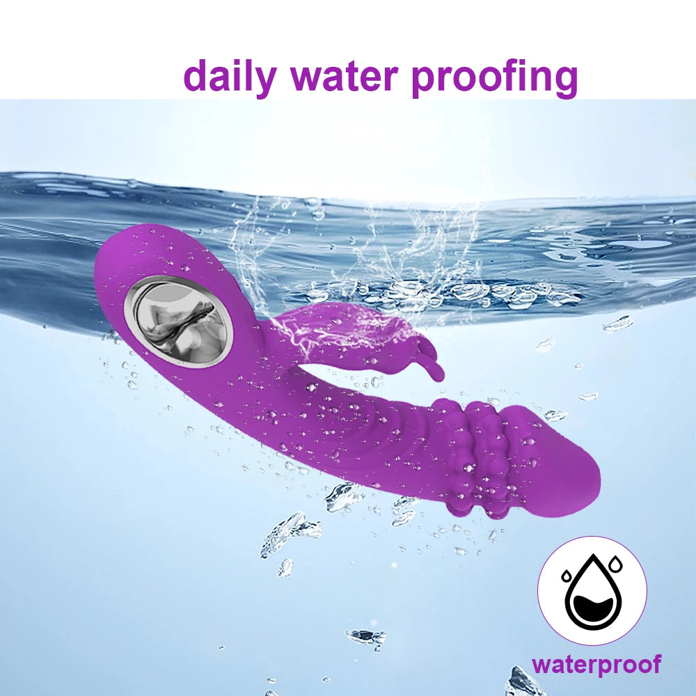 Powerful Rabbit Vibrator for Women G Spot Clitoris Stimulator Vagina Nipple Massage Dildo Masturbation Adults Sex Toy for Female EROCIT