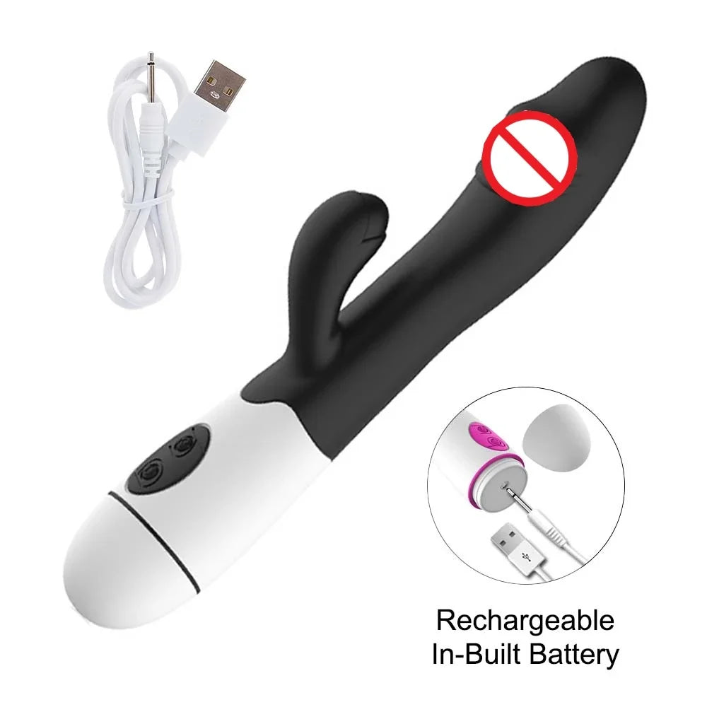 Rabbit Vibrator Dildo Powerful Dual Vibration G Spot Clitoris Stimulation Masturbators Vaginal Massager Adult For Women Sex Toys EROCIT