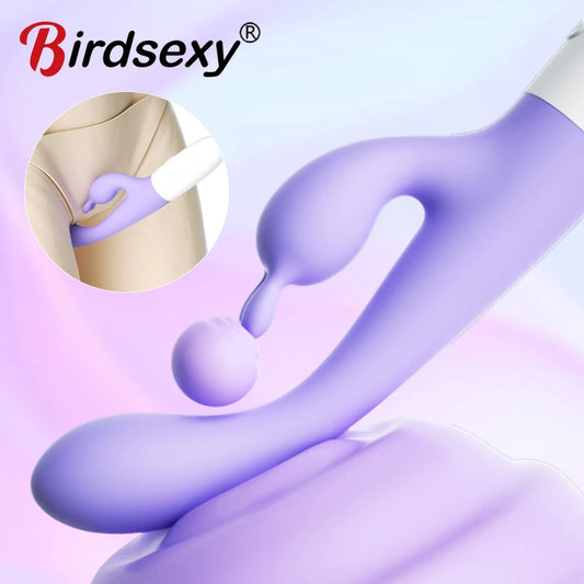 Powerful Double Head Rabbit Vibrators Vagina Clitoris Stimulator G-Spot Massager Sex Toys For Women Female Masturbator Sex Shop EROCIT