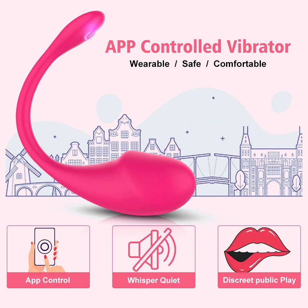 Wireless Vibration Love Egg Vibrator Vaginal G Spot Vibrating Stimulator Wearable Bluetooth APP Control Sex Toys For Adult Women EROCIT