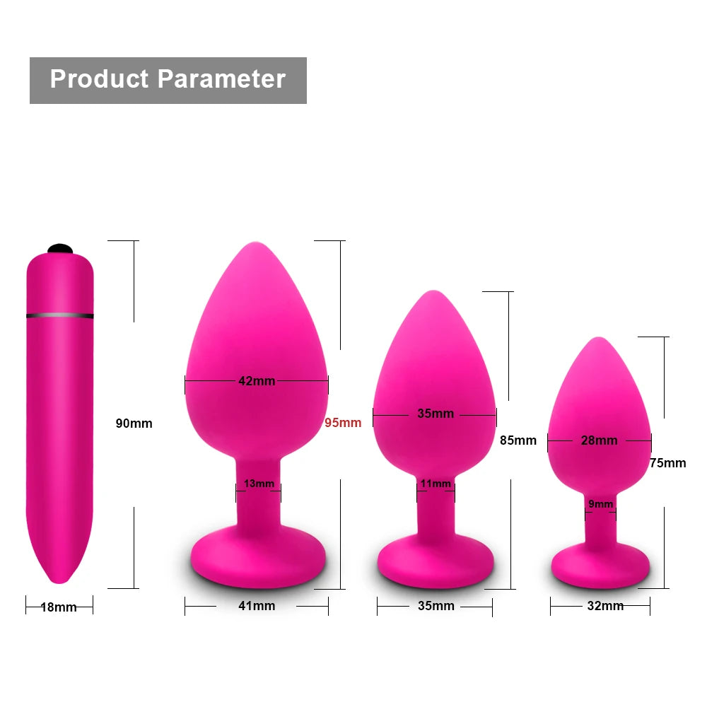 Soft Silicone Anal Butt Plug Men Prostate Massager Adult Gay Products Ass Stuffed Anal Trainer Unisex Sex Toys for Couples Adult EROCIT
