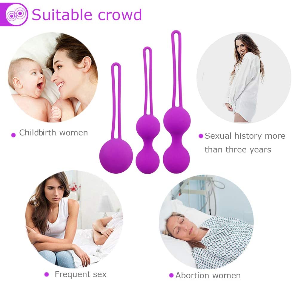 Erocit™ Kegel Balls for Women, Ben Wa Balls, Pelvic Floor Exercise and Pleasure, Medical Grade Silicone, Bladder Control Devices for Women: Beginners to Advanced - Erocit