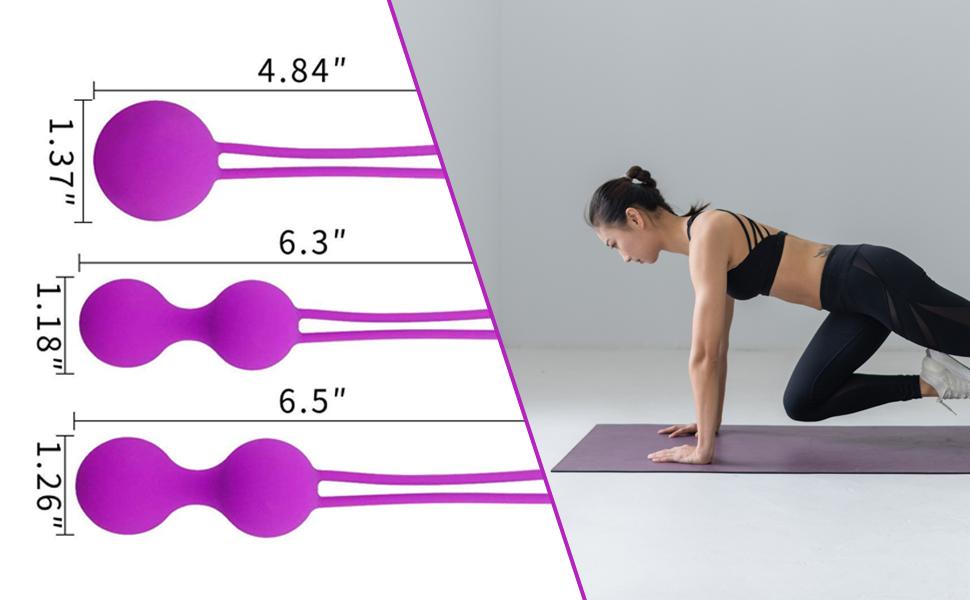 Erocit™ Kegel Balls for Women, Ben Wa Balls, Pelvic Floor Exercise and Pleasure, Medical Grade Silicone, Bladder Control Devices for Women: Beginners to Advanced - Erocit